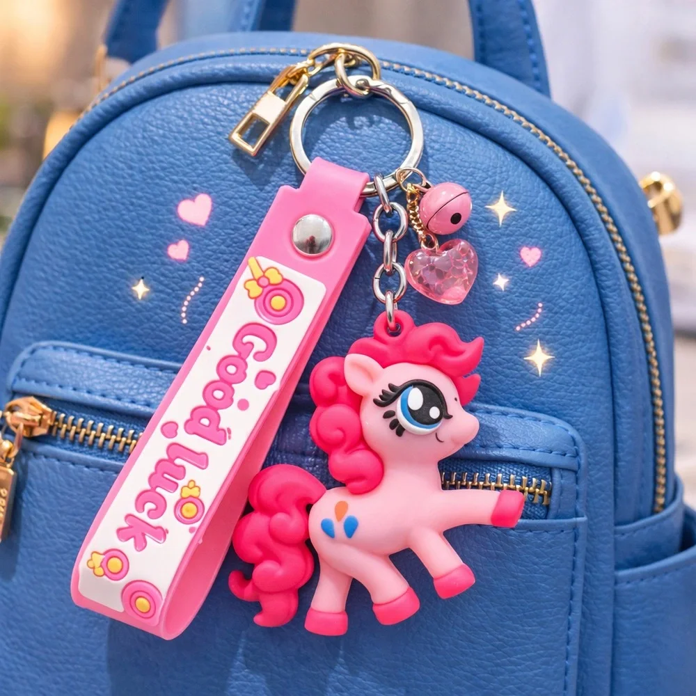 My Little Pony Pinkie Pie Bag Charm Keychain Cute Purse Charm Keychain accessory